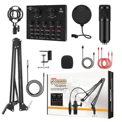 China Kinscoter Mic Bm-800 Sound Card Broadcast Foldable Microphone Condenser Microphone Studio V8 with Sound Recording Arm Stand Filter for sale