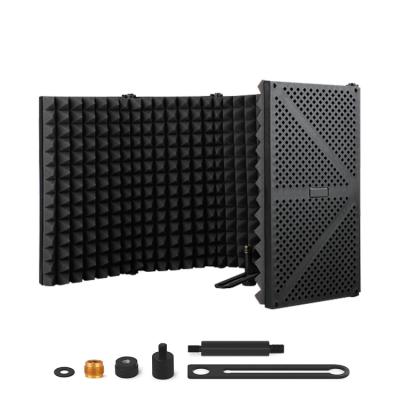 China Collapsible Microphone Isolation Shield Kinter Foam Reflector Studio Microphone Isolation Soundproofing Shield For Mic Recording Equipment for sale