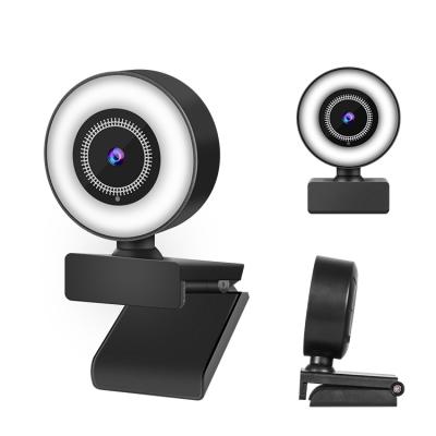 China Factory Wholesale 720p 1080p 2K Webcam Fill Light Function Full Hd Webcams With Ring Light 1/3