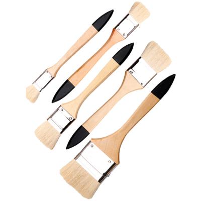 China Wooden Artist Paint Brushes Set Factory Wholesale 6Pcs Acrylic Different Sizes Oil Painting Gouache Watercolor Handle Goat Hair for sale