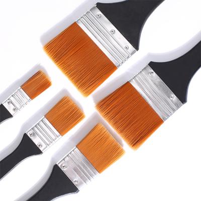 China High Quality Synthetic Nylon Hair Handle Artist Bruhses For Oil Painting Wood Watercolor Oil Acrylic Gouache for sale