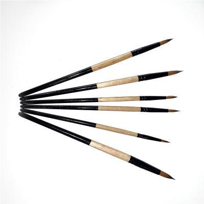 China Paint Makers Supply Multi-size Wooden Handle Water Color Brush Helpful For Painting for sale