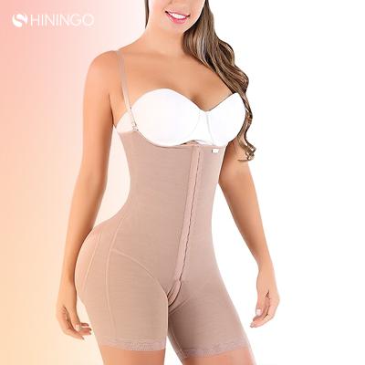 China Breathable Tummy Control Fajas Lift Up Postpartum Women Shapewear Jumpsuit With Hook And Eye Straps for sale