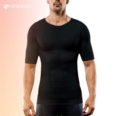 China Factory outlet quick-drying men's waist trainer tank top men's quick-dry shapewear short-sleeved shapewear for sale