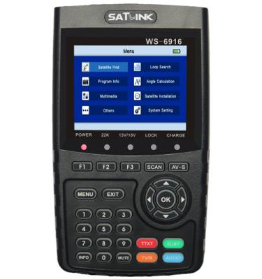 China Satlink Satellite finder WS-6916 3.5'' LCD HD Satellite Finder Meter DVB-S/S2 WS 6916 sat finder for sale