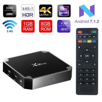 China intelligentes Kasten X96 Mini-Android 7,1 Fernsehen-4K OS, Viererkabel-Kern Android-gesetzten Spitzenkasten-2GB 16GB Amlogic S905W zu verkaufen