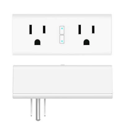 China US Standard 2 Packs WiFi Smart Power Plug Echo Compatible Google Home No Hub Required for sale