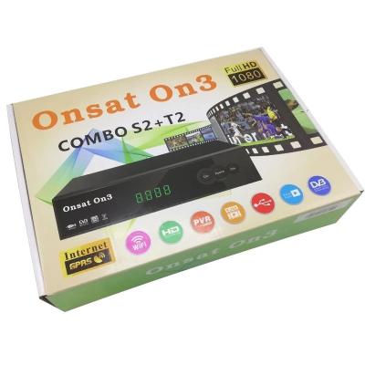 China Digital Satellite TV Receiver Box , Ethernet Satellite Receiver Onsat On3 DVB-S2 DVB-T2 for sale