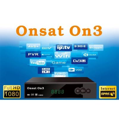 Cina Ricevitore combinato Onsat On3 DVB-S2 DVB-T2 dell'Africa di 2 della porta USB ricevitori della televisione via satellite HD in vendita