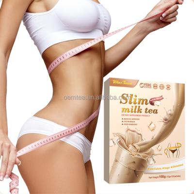 China Original low salt milk slim tea taste milk tea can reduce belly fat burning delicious weight loss and detox for sale