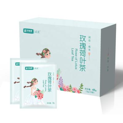 China Natural Herbal Diet Beauty Tea Bags 100% Rose Lotus Leaf Tea For Skin no side effect for sale