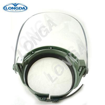 China Detachable good quality high quality professional hard green visor visor / shild frame anti riot for sale