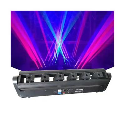 China KTV 6 Eye Laser Stage Light Nightclub Disco Led Beam Moving Head Light Dj Christmas for sale