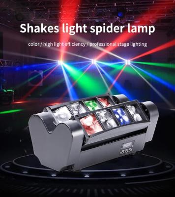 China Mini Spider 8*3w Rgbw Led Club Light Dmx 512 Moving Head Wash Light Bar Disco Dj for sale