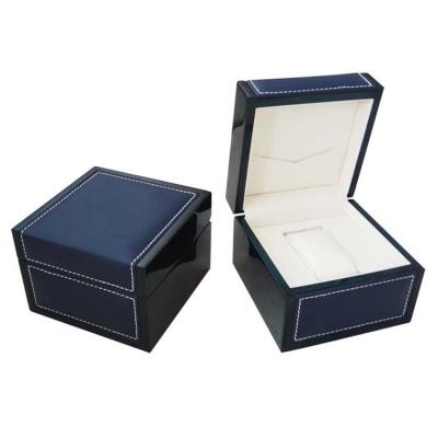 China High Quality Luxury Handmade Custom Logo Black Cardboard Watch Gift Packaging Simple Watch Box for sale