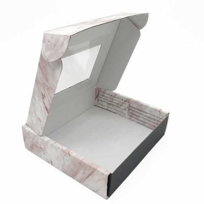 China Factory Handmade Supply Custom Logo Recyclable White Pink Shopping PE Paper Packaging Box for sale