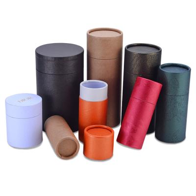 China Handmade Delicate Atmospheric Retail Tea Paper Tube Packaging With Your Own Logo for sale