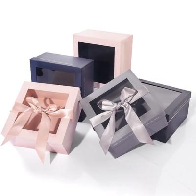 China Custom Materials Logo Recycled Closure Gift Paper Box Magnetic Eco Friendly Wedding Packaging With Ribbon for sale