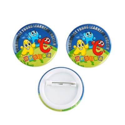 China Cheap Promotion 3D Metal Badges Logo Round Shaped Tin Button Custom Pin Supplier For Gifts for sale