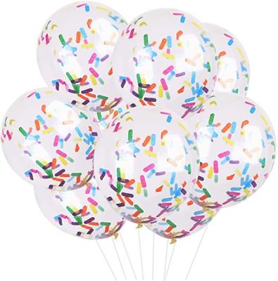 China Non-Toxic Colorful Balloons 12-Inch Birthday Sprinkles Confetti Balloons Paper Pack - Ice Cream Latex Balloons For Party Decoration for sale