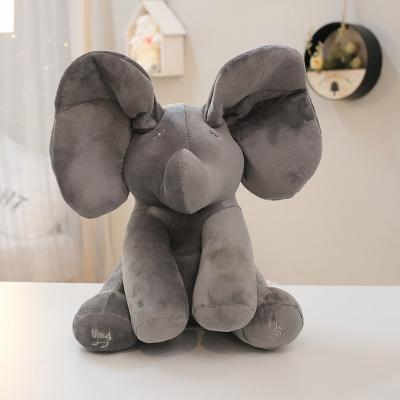 China Wholesale Hot Selling Multifunctional Electric Toy Stuffed Elephant Plush Toy Baby Kids Gift Creative Gray Music Toy Games For Nursery for sale