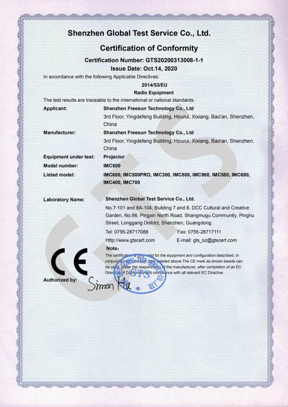 CE - Shenzhen Freesun Technology Co., Ltd.