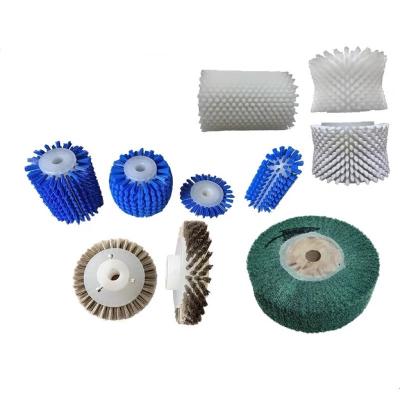 China Automatic Steel Wire Brush Shoe Washing Machine Brush Roller Polishing Washing Shoes Cylindrical Brush for sale