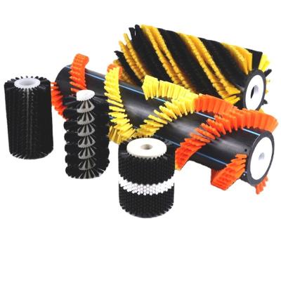 China Industrial Brushes For Cleaning Custom Industrial Conveyor Cylinder Nylon Roller Brush For Cleaning for sale