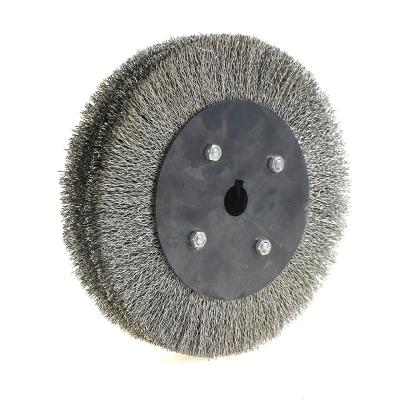 China Industrial Cleanging Stainless Steel Wire Brush Roller Derusting Roller Galvanized Winding Brush Roller for sale