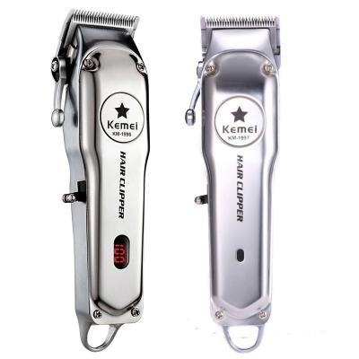 China Barber Use Hair Clipper Electric Metal Rechargeable Hair Trimmer KM-1996 Professional for sale