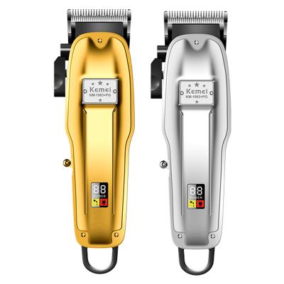 China Safety Kemei Clipper KM-1983+PG Professional Cordless Electric Hair Clipper Metal Rechargeable Body for sale