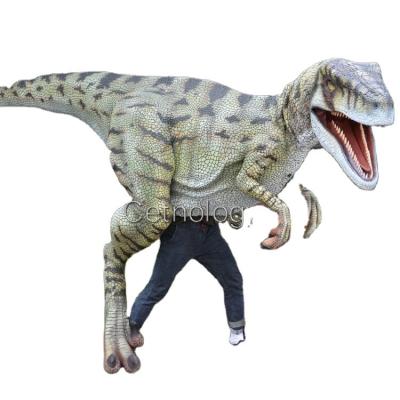 China Jurassic Park High Simulation Moscot Animatronic Dinosaur Costume For Jurassic Theme Park for sale