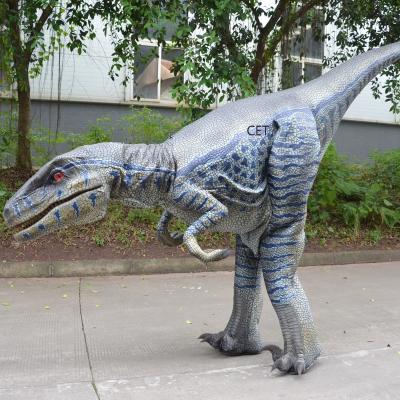 China CET Amusement Park Raptor Realistic Dinosaur Costume Waterproof Handmade Animatronic Dinosaur Costume for sale