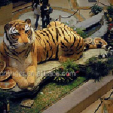 China Realistic Jurassic Park Tiger Customized Animatronic Animals For Amusement Park And Zoo for sale