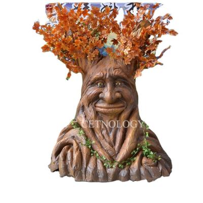 China Hot Selling Amusement Park Christmas Hand Make Remote Control Artificial Talking Tree For Decoration for sale