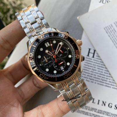 China Date Factory OMG209 Chronograph Movement 904L Steel Sapphire Glass Waterproof Sport Luxury Automatic Watch for sale