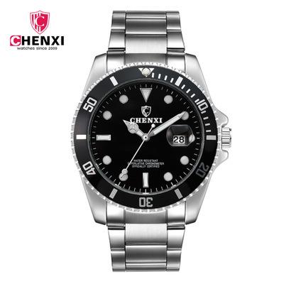 China CHENXI 085A Men's Day/Date Watch Business Stainless Steel Automatic Date Quartz Watch for sale