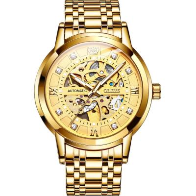 China Hot Chronograph Men Hand Watch Fashion Luxury Brand OLEVS Newest Model Automatic Mechanical Wrist Watch Steel Band Watches Clock for sale