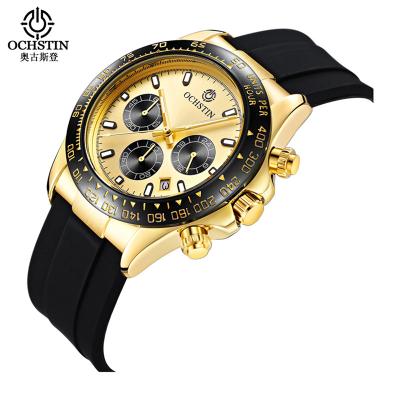 China Custom OCHSTIN Auguston Chronograph Men's Business Quartz Watch Silicone Strap Simple Water For Watch 6103 for sale