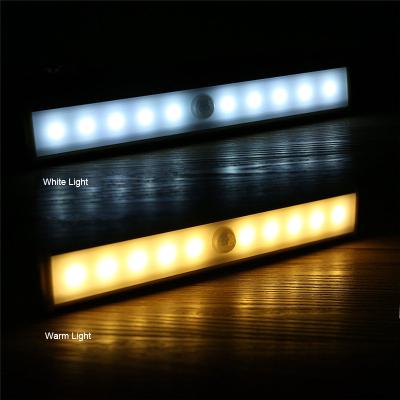 China Modern Hot Popular Operated Stick On Anywhere Wardrobe Bed Lamp LEDMotion Sensor Light Bar Detachable Battery For Sideboard for sale