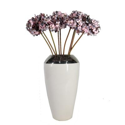 China Bulk Artificial Silk Modern Single Head Purple Leaf Hydrangea Flower Faux Flower 16inch Western Style Home Decor for sale