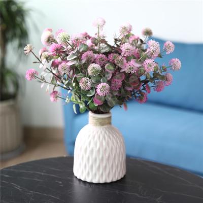 China Modern Flower Artificial Bridal Home Decor Bridal Bouquet Wedding Bouquet Hydrangea Plastic 1 Bunch Dandelion Flower Room Decoration for sale