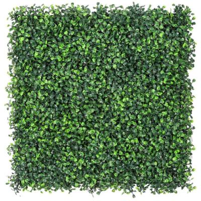 China Eco-Friendly Materials Anti-UV Hanging Boxwood Hedge Panel Plants Wall Faux Grass Green Wall For Vertical Privacy Garden for sale