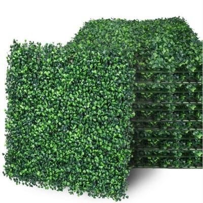 China High Quality Eco-friendly Faux Greenery Materials Grass Wall Panel Hedge Boxwood Plants Topiary Hanging Wall For Vertical Green Wall for sale