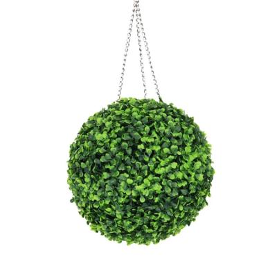 China Eco-Friendly Materials Wholesale Ornamental Artificial Artificial Faux Topiary Boxwood Buxus Grass Grass Ball Hanging Garden Balls For Outdoor Decoration for sale