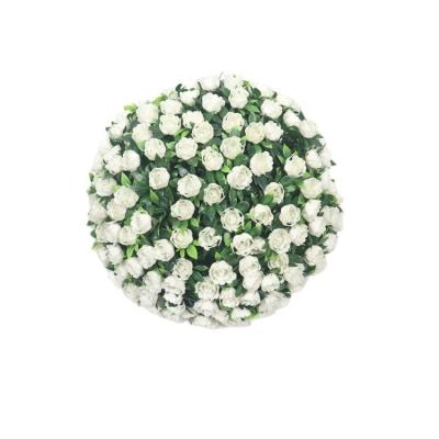 China Eco-Friendly Materials Wholesale High Quality Artificial Flowers Topiary Ball Faux Boxwood Hanging Decorative Grass Balls For Garden Shop Ornament for sale