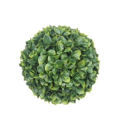 China Eco-Friendly Materials Cheap Price Decorative Faux Topiary Balls Hanging Boxwood Green Artificial Grass Ball In Pots For Garden Ornament for sale