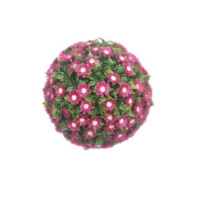 China Eco-Friendly Materials Wholesale Ornamental Plastic Artificial Hanging Green Plant Ball Boxwood Grass Flower Topiary Balls For Wedding Party Home Decor for sale