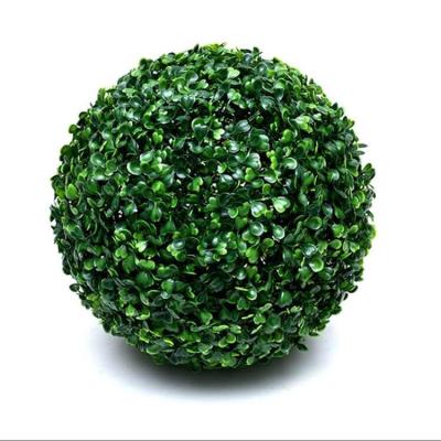 China Eco-Friendly Materials Wholesale Artificial Decorative Grass Ball Plant Green Grass Ball Faux Boxwood Indoor Outdoor Ornament Artificial Balls Topiary for sale