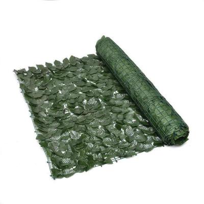 China High Quality Environment-frendly Faux Hedge Privacy Leaves Fence Indoor Outdoor Decor Ivy For Fencing Artificial Grass Roll Screen Artificial Fence for sale